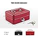 Kyodoled Mini Small Cash Box with Money Tray,Lock Box with Key,Small Safe for Kids 4.9