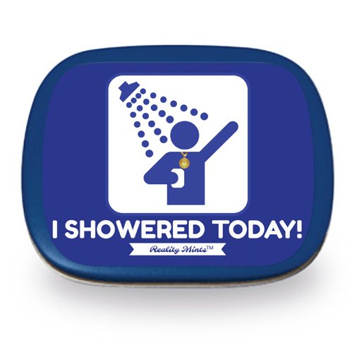 I Showered Today Mints - Weird Gift for Friends Funny Easter Gifts Stocking Stuffers for Adults Gifts for Teen Boys Peppermint Breath Mints Easter Basket Ideas for Adults and Teens Reality Mints