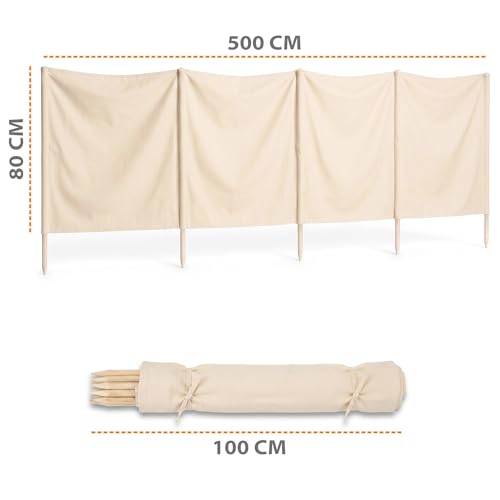 Amazinggirl Windshield Beach Camping Privacy Screen - Wind and Sun Protection Ideal for Garden, Swimming Pool, Travel and Patio, Lightweight and Stable Privacy Screen for Outdoor Use
