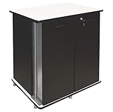 Vertiflex 35157 29-1/4 by 21 by 33-Inch Refreshment Stand with 2 Doors, Black/White