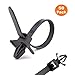 50 x Black Push Mount Winged Cable Ties 100mm x 2.5mm Car Chassis Zip Tie Fixing