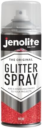 JENOLITE Red Glitter Spray Paint 400ml Multi Surface for Crafts view 2