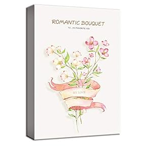 Pink Romantic Bouquets Painting Artwork for Framed