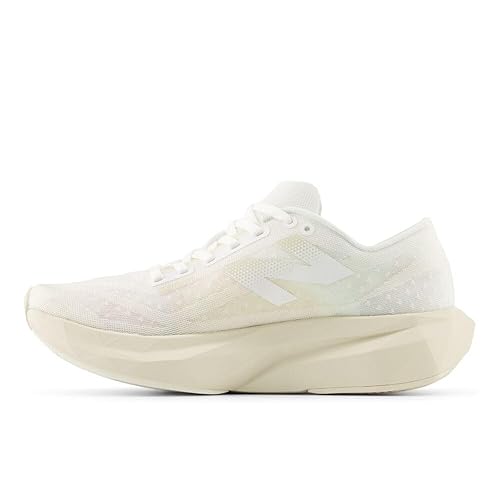 New Balance Women's FuelCell Rebel V4 Running Shoe, White/Linen/Sea Salt, 12