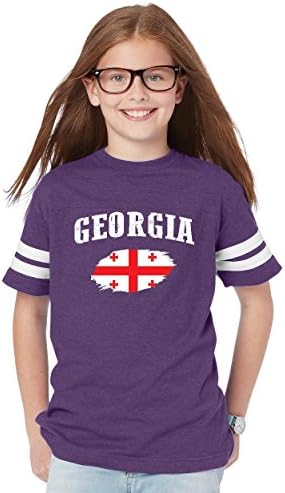 NIB Georgia State Flag American Youth Football Fine Jersey Tee