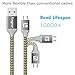 Fasgear Micro USB Cable 10 ft, 3 Pack Fast Charging Micro USB 2.0 High Speed Data Sync Nylon Braided Android Smartphone Charger Compatible for S7 Edge/Note 5,PS4 Controller, Kindle (Gold,Red,Green)