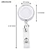 Officeship 100 PCS Clear White Retractable Badge Holder, Retracting Card Reel Bulk Sale