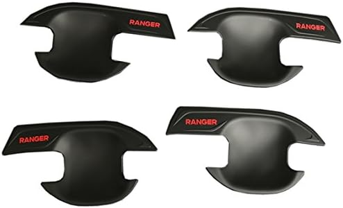Taishuai Black Matt Door Handle Bowl Inserts Trim For Ford Ranger wildtrak 2012 - 2016