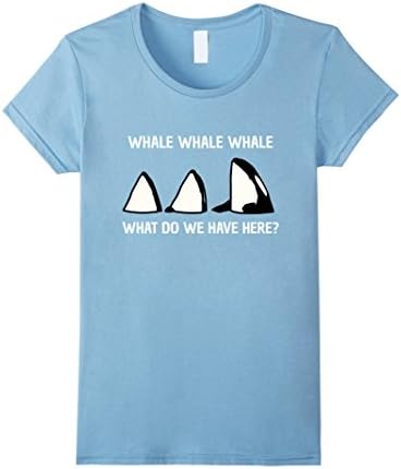 Whale Whale Whale | Funny Animal Joke Pun Tee T-shirt - Female Medium - Baby Blue