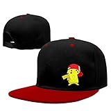 Matthe Street Pokemon Pikachu Unisex Adjustable Baseball Snapback Hip Hop Cap Hat Red
