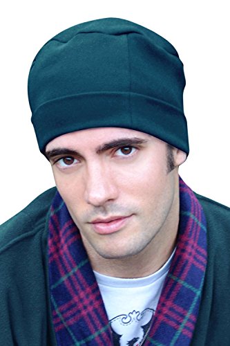 Mens Sleep Cap - 100% Cotton Night Cap for Men (Blue Neptune)