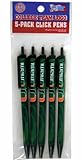 NCAA 5 Pack of Retractable Click Pens