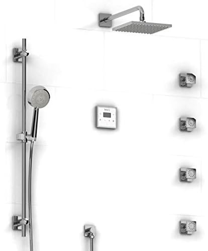Electronic Shower System With Shower Head And Body Sprays
