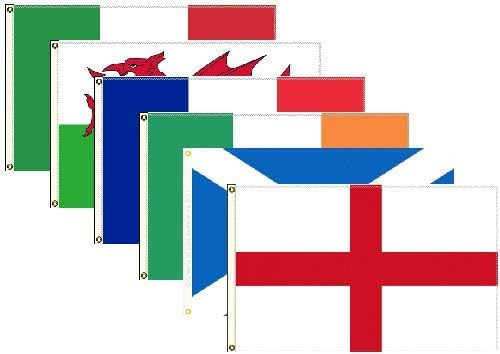 AZ FLAG Rugby 6 nations Championship 6 flags KIT 3' x 5' - Rugby cup Flag 90 x 150 cm - Banner 3x5 ft