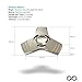 Silver Fidget Spinner toy, Metal Aluminum Alloy Tri Spinner with stainless Steel Bearings which helps to increase focus, relieves stress, anxiety, and boredom. Fidget Spinner + Metal Carrying Case
