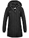 Meaneor Womens Hooded Warm Winter Lined Parkas with Pockets & Zipper Long Coats