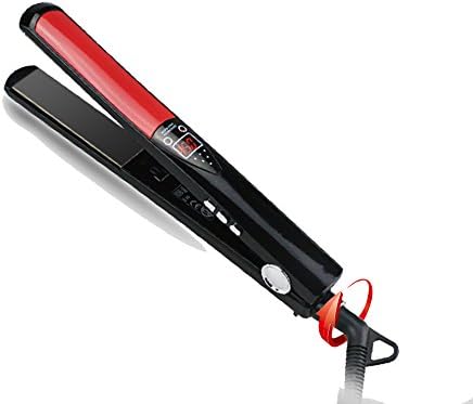 TimedMALL MCH Hair Straightener, Ceramic Flat Iron for All Hair Types, 30 Sec Heat Up, 1 Inch Floating Plate, LED digital display MCH hair straightener