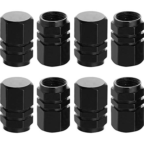 image for Onwon 8 Pieces Universal Tire Stem Valve Caps Aluminum Chrome Caps, Ca