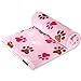 KOOLTAIL Large Dog Fleece Blanket - Pet Throw Bed Blankets Paw Print 60