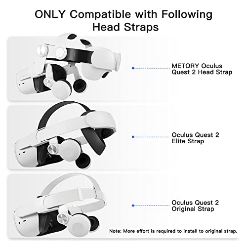 METORY Adjustable Ear Muffs for Oculus Quest 2, Enhance Sound