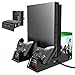 OIVO Vertical Cooling Stand Compatible with Xbox ONE X/ONE S/Regular ONE, Cooler Cooling Fan with 2PACK 600mAh Batteries,Games Storage, Dual Controller Charging Docking Station for Xbox ONE/S/X primary