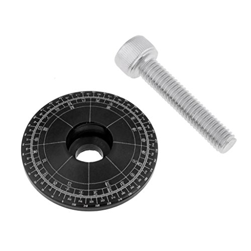 Prettyia Bicycle Road Mountain Bike 1 1/8″ (28.6mm) Steerer Fork Headset Stem Top Cap Headset Top Cap & Steel Bolt MTB Bike – black