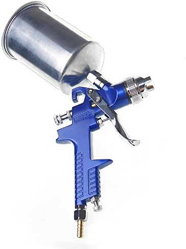 ORAZIO HVLP Paint Spray Gun Gravity Feed 1000ml Aluminium Cup 1.8mm 2.5mm Two Copper Nozzles Paint Sprayer for Vehicles Furniture Surface Coating Decorating - Image 3