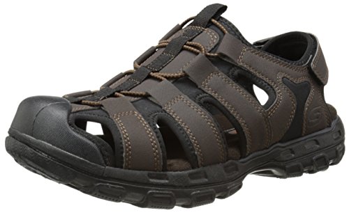 Skechers USA Men's Fisherman Sandal, Chocolate, 9 M US