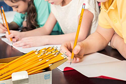 Rarlan Wood-Cased #2 HB Pencils, Pre-sharpened, 200 Count Classpack