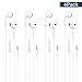 Robits Premium Quality Headphones Earphones Earbuds with Mic & Remote Control, Compatible with iPhone/iPad /iPod 4PACK -White