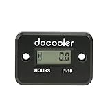 Docooler Inductive Hour Meter for Marine ATV Motorcycle Dirt Ski Waterproof - Black