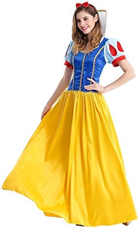 Halloween Costume Snow White Devon Q Rebel Elegant Cute Adult Cosplay Dress Christmas Ball (Small)