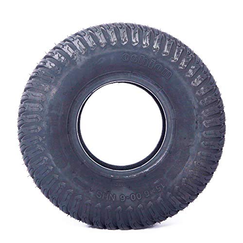 Roadstar Lawn Mower Turf Tires 15x6.00-6 Lawn Garden Tractor Golf Cart Tires 15x6x6 P332 4PR Tubeless, Set of 2