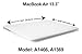 MacBook Air 13 inch Case- Laptop Protective Hard White Plastic Cover Compatible Apple- Fits on Model A1466 & A1369 2015 (Dog Footprints Bones)