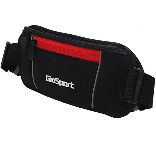 GioSport Running Belt, Waist Pack, Best Sports Belt/Pouch for Runners, Running Bag, Fanny Pack