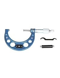 Hfs 2 3"x0.0001" metal sólido marco fuera Micrómetro (Madera Caso)