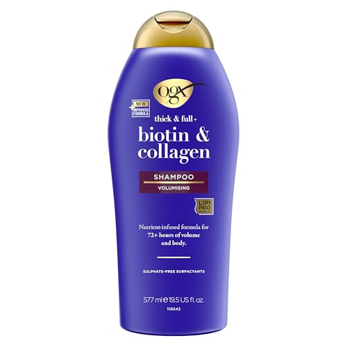 Volumengebendes Haarshampoo ohne Biotin und Kollagen, Sulfat, 577 ml