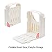 Bread Cutter Guide - Bread Slicing Guide Adjustable Folding Bread Slicer Toast Slicer Toast Cutting Guide Handed Bread Machine Bread Maker for Homemade Bread Bagel Loaf Sandwich White