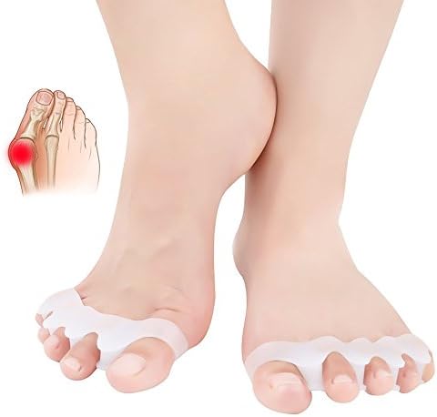 Gel Toe Separator Pain Relief Rubber Toe Stretchers Used for Yoga Practice for Women and Men (1 pair)