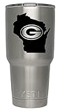 Green Bay NFL AFC Football decal for Yeti Tumbler Decal Ozark Trail Tumbler decal Black or White Decals 3.8 X 3.6