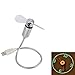 USB LED Clock Fan, SAYTAY Mobile USB Fan Portable Cooling Mini USB Quiet Gooseneck Fan for Office, Home & Travel (Clock)