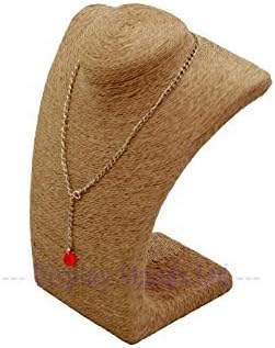 Natural Fibre Necklace Bust Displays (G713) (22.5cm)