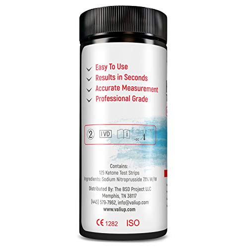 Ketone Test Strips for Ketones Testing 125 Pack Keto Urinalysis