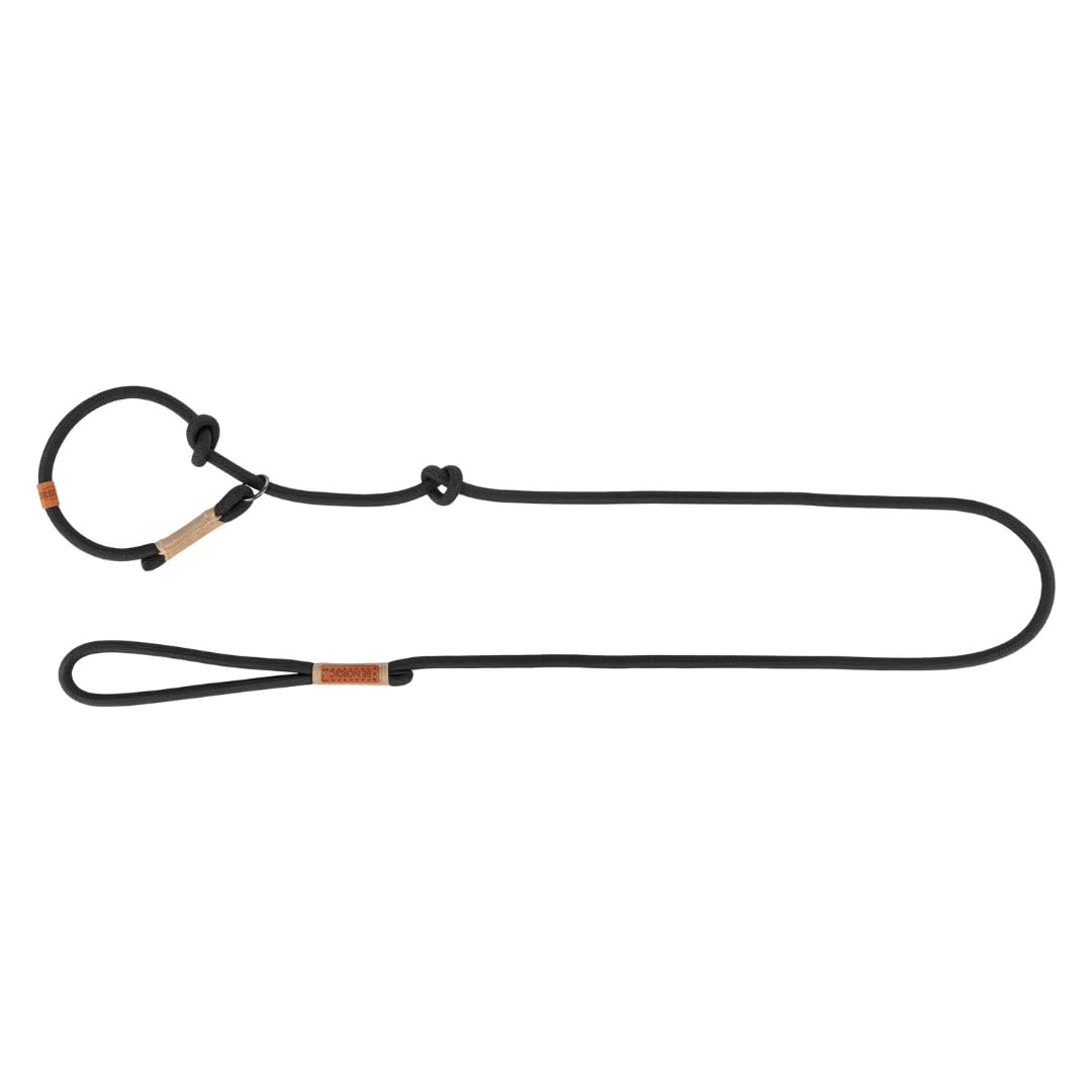 TRIXIE dog lead BE NORDIC Retriever leash L–XL, 66.93 inches, infinitely adjustable in black/sand - dog lead with pull-stop, ideal as a training leash - for large to very large-sized dogs - 17255