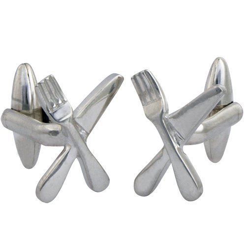 ZAUNICK Fork & Knife Cufflinks Sterling Silver