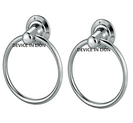 DEVICE IN LION Stainless Steel Light Round Shape Towel Ring