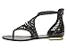 Aldo Women's Xenna Flat Sandal, Black Synthetic, 6.5 B US