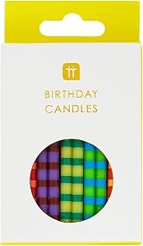 Talking Tables 24 Bright Rainbow Birthday Candles with Holders 7cm view 2