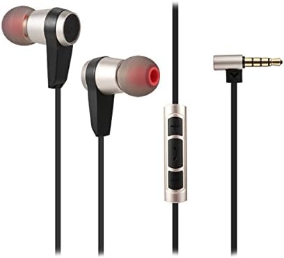 Shengpute In-Ear Earbuds,Wired Earphones with Mic High-end Flat Cable ,Volume control Headphones(silver)