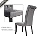 Harper Bright Design Tufted Armless Upholstered Accent Chair Set of 2 (Grey), Gray